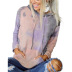 autumn women s new hot tie-dye printing long-sleeved hooded casual sweater NSKX5820