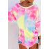 autumn and winter new printed hoodless sweater women V-neck long-sleeved loose T-shirt top NSKX5822