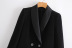 silk satin texture lapel velvet women s suit jacket NSAM5846