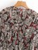autumn print pleated women s chiffon shirt NSAM5879