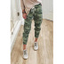 summer new women s loose printed high-waisted rope casual pants NSKX5881