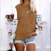  round neck long sleeve printed sweater NSKX5892
