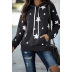 print long-sleeved hooded loose casual sweater  NSKX5896