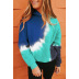 printing contrast color loose casual sports long-sleeved hooded sweater  NSKX5918