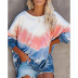 print hit color long-sleeved casual loose sweater  NSKX5928