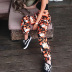 autumn new printed casual high-waisted nine-point beam pants  NSKX5929
