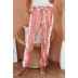 autumn new printed lace-up casual versatile trousers  NSKX5949