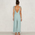 spring and summer new women s suspenders sexy solid color jumpsuit NSYD6003