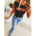 summer new hot style women s solid color sexy round neck T-shirt top NSKX6068