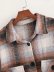 wholesale autumn coffee plaid long shirt-style woolen cardigan jacket NSAM6149