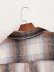wholesale autumn coffee plaid long shirt-style woolen cardigan jacket NSAM6149