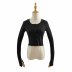 wholesale autumn split long sleeve women s slim T-shirt top NSAM6150