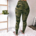 venta caliente belleza delgado camuflaje yoga pantalones leggings NSKX6222