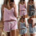 summer new print sling pajamas two-piece home service suit NSKX6242