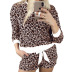 hot models women s summer printing long-sleeved pajamas two-piece home service NSKX6244