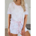 hot models women s printed short-sleeved two-piece pajamas tie-dye home service NSKX6245