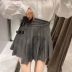 autumn wide pleated mini skirt  NSAM6250
