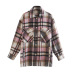wholesale autumn plaid style casual women s shirt woolen jacket NSAM6285