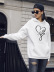 autumn and winter women s street casual hooded sweater love printing NSSN1876