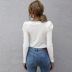 hot-selling slim-fit V-neck solid color all-match hedging long-sleeved  NSAL1901