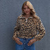 hot sale winter casual lapel loose and thin leopard print long sleeve shirt NSAL1910
