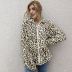 autumn and winter fashion leopard print lapel long sleeve loose jacket NSAL1926