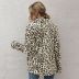 autumn and winter fashion leopard print lapel long sleeve loose jacket NSAL1926