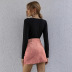 Hot Sale New Autumn and Winter Solid Color High Waist A-line Skirt  NSAL1945