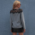 Autumn and Winter Sexy Round Neck Lace Knit T-Shirt Top  NSAL1949