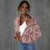 autumn and winter thickened women s jacket faux fur plush warm jacket hot sale NSAL1952