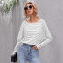 Hot Sale Autumn Casual Women s Round Neck Striped Long Sleeve T-Shirt Top NSAL1955