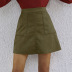 Falda de mujer de color puro vendedora caliente Falda de cadera ajustada de diseño original de nueva moda NSAL1956