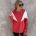 Hot-selling Autumn And Winter Women S Contrast V-shaped Round Neck Pullover Sweater  NSAL1915