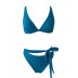   sexy bikini plain fabric high waist solid color swimwear NSHL1994