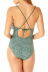 floral deep V one-piece swimsuit  NSHL2015