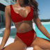bikini sexy color sólido traje de baño dividido de moda NSHL2024