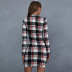 Slim Plaid Dress Long Sleeve Pencil Skirt NSAL2066