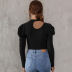 Autumn and winter new women s slim sexy tops  NSAL2072