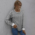 women s autumn and winter new striped long-sleeved jacket tops NSAL2083
