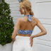 Summer Women s Beach Holiday Casual Halter Lace Vest Top NSAL2096