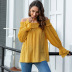 sexy one-shoulder ruffle sleeve loose top NSAL2102