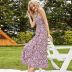  printed floral split casual dress long skirt NSAL2107