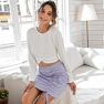  Solid Color Slim Pleated Hip Skirt  NSAL2124