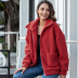 winter women s wool thick warm solid color cardigan long-sleeved jacket NSAL2139