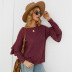 suéter de camiseta de color sólido de otoño e invierno para mujer de moda NSKA2145