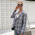 women s small suit autumn and winter new plaid top coat NSKA2148