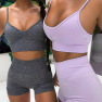 New Sexy Show Chest Top Tight Shorts Suit Sports Leisure Two-piece Vest NSYF2165