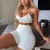 Sexy Show Chest Top Tight Shorts Suit Sports Leisure 2 Piece Vest NSYF2165