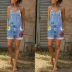  printing loose and thin denim overalls shorts  NSYF2167
