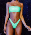 Hot Swimwear Bright Leather Bikini Tube Top Swimsuit NSDA2187